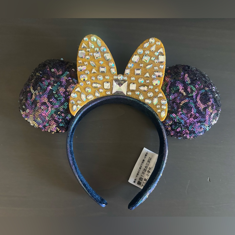 Disney Parks Walt Disney World 50th Anniversary Minnie Mouse Jeweled Bow Ears ✨💎
